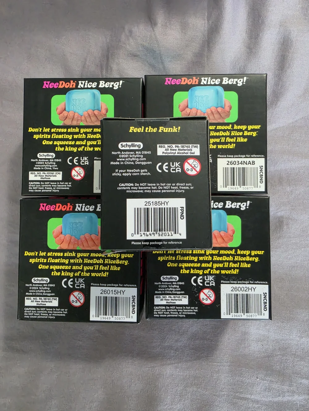NeeDoh Bundle - Nice Berg XL, NICE-SICLE, FUNKY PUP, 8 TOTAL HARD-TO-FIND PIECES